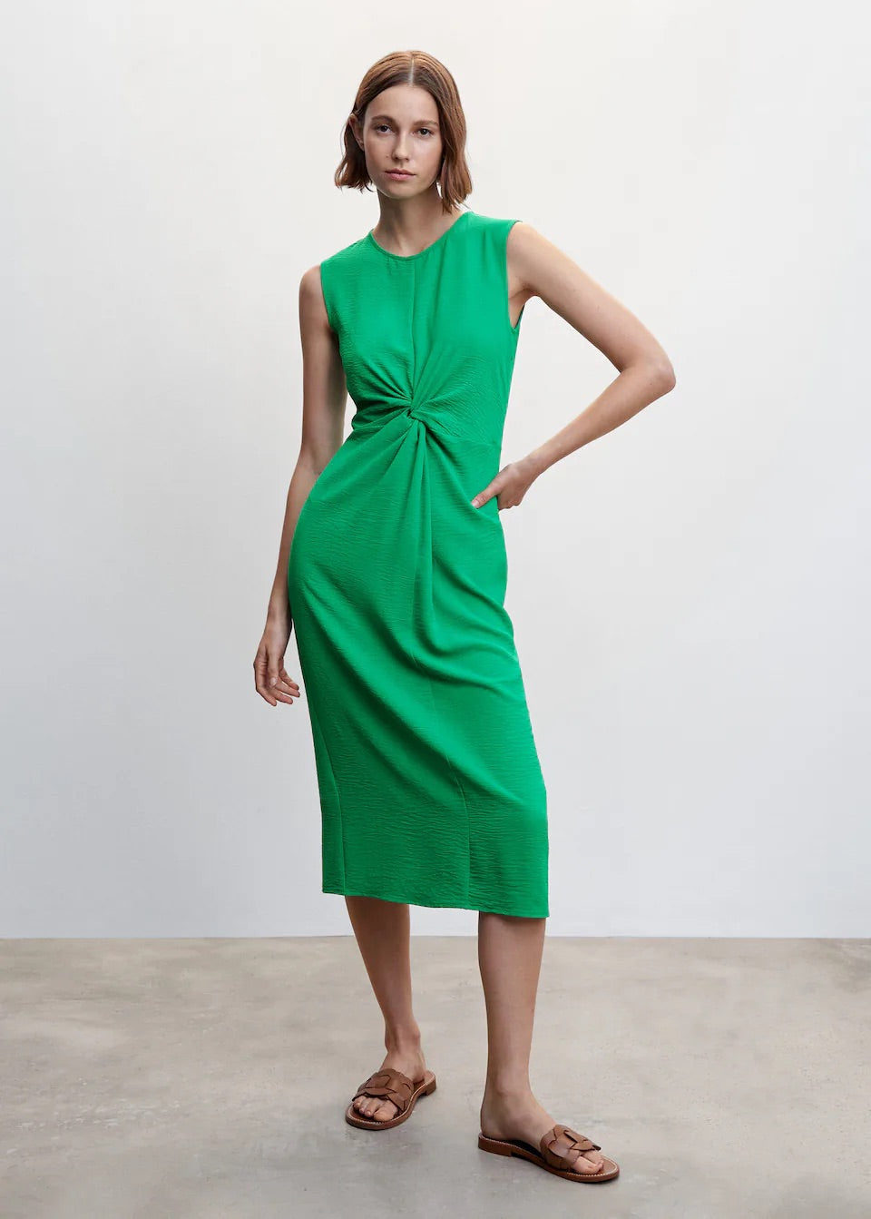 Knot textured dress