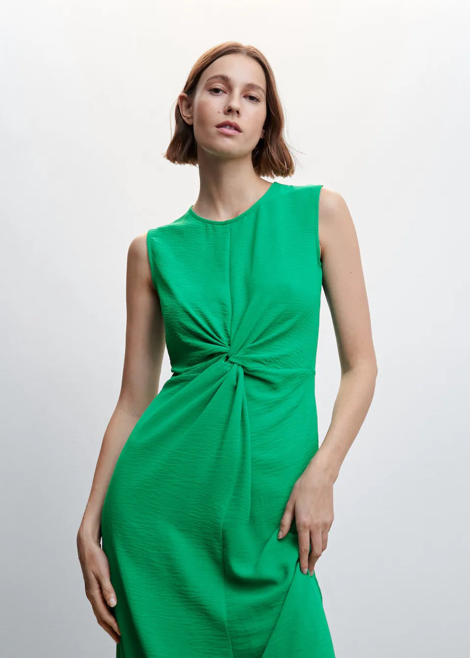 Knot textured dress