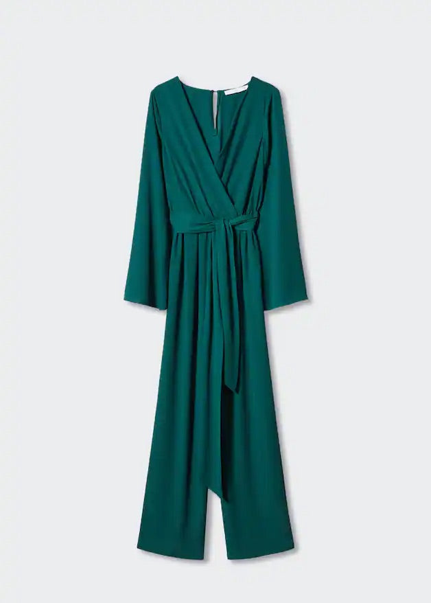 Bow wrap jumpsuit