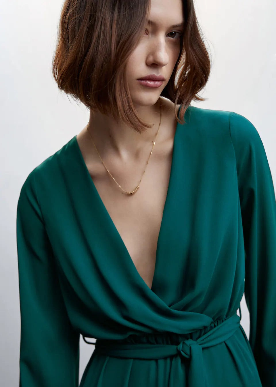 Bow wrap jumpsuit