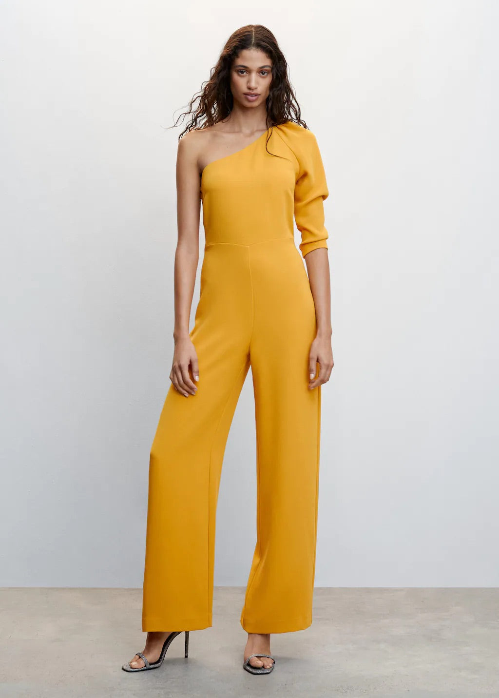 Asymmetric long jumpsuit