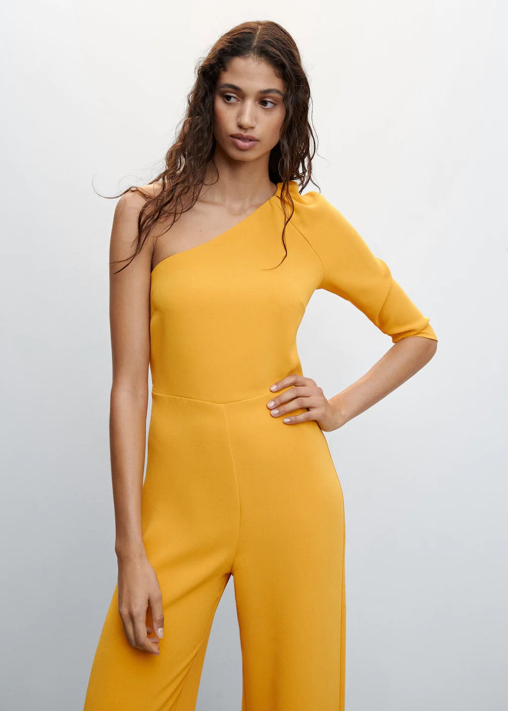 Asymmetric long jumpsuit