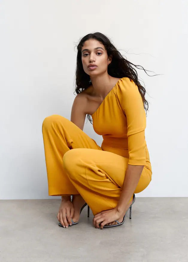 Asymmetric long jumpsuit