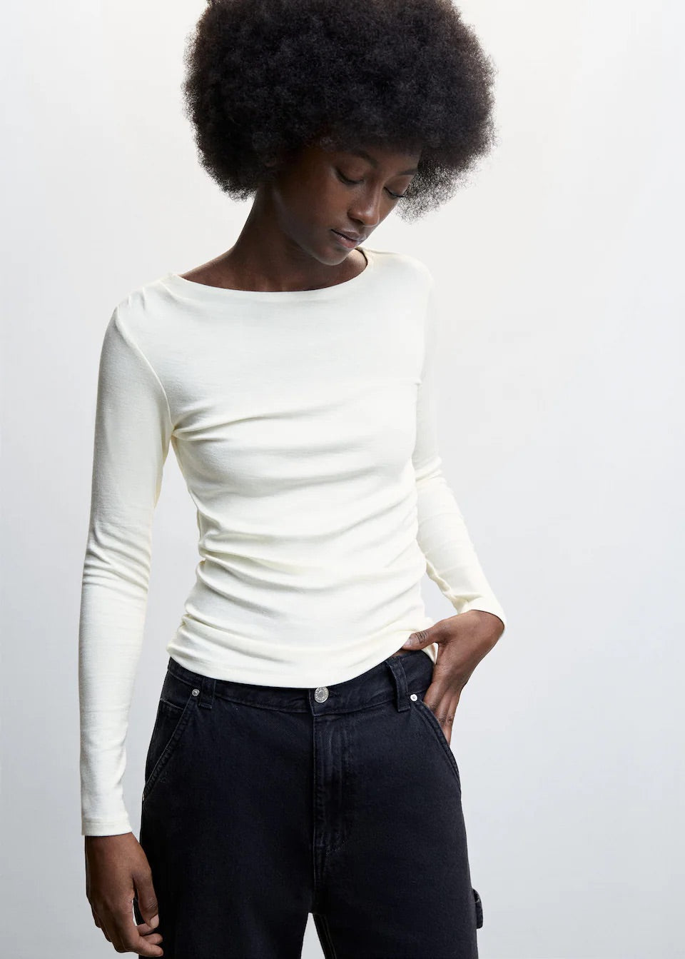 Ruched detail T-shirt
