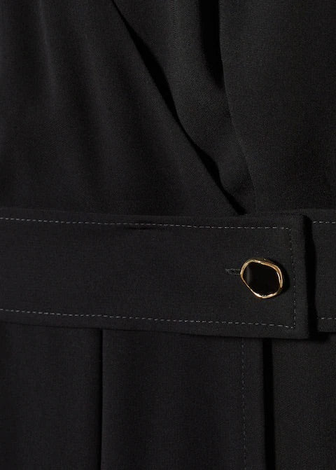 Buttoned long jumpsuit