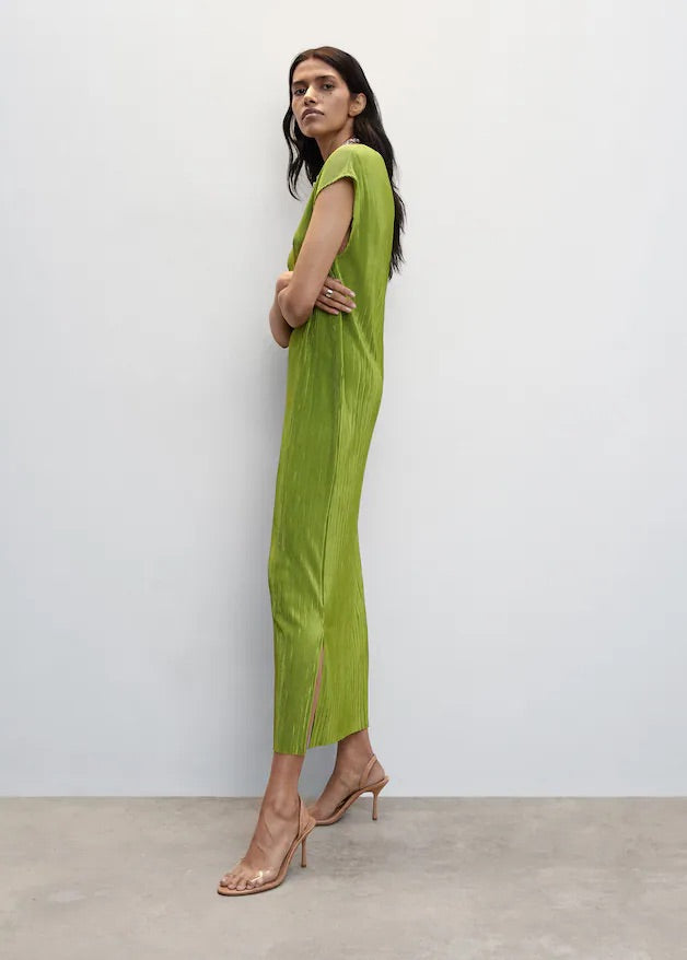 Pleated long dress