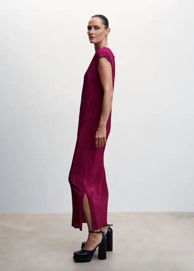 Pleated long dress