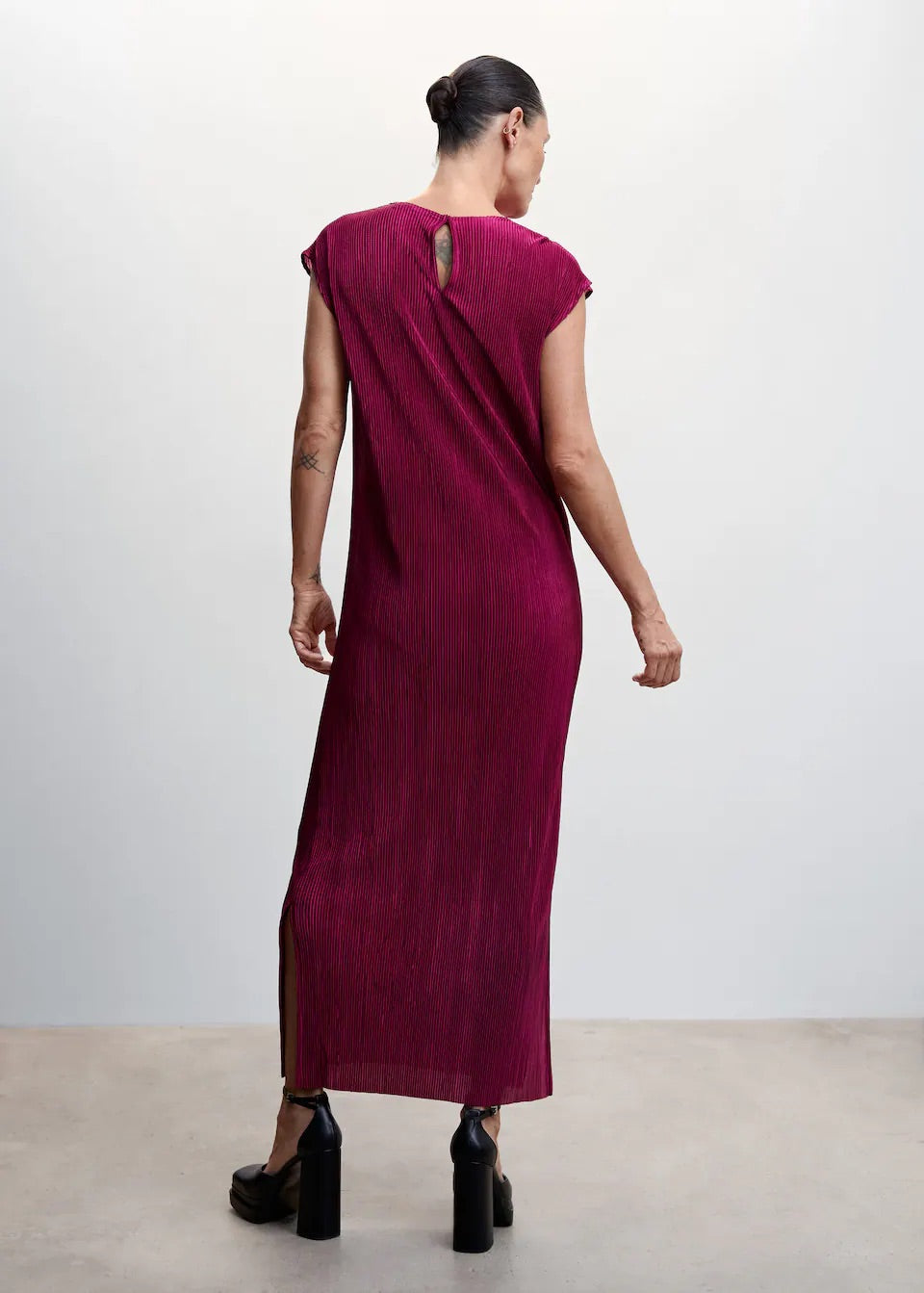 Pleated long dress