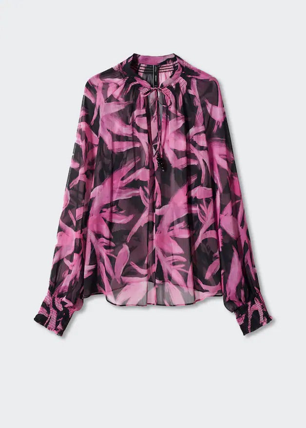 Printed chiffon blouse