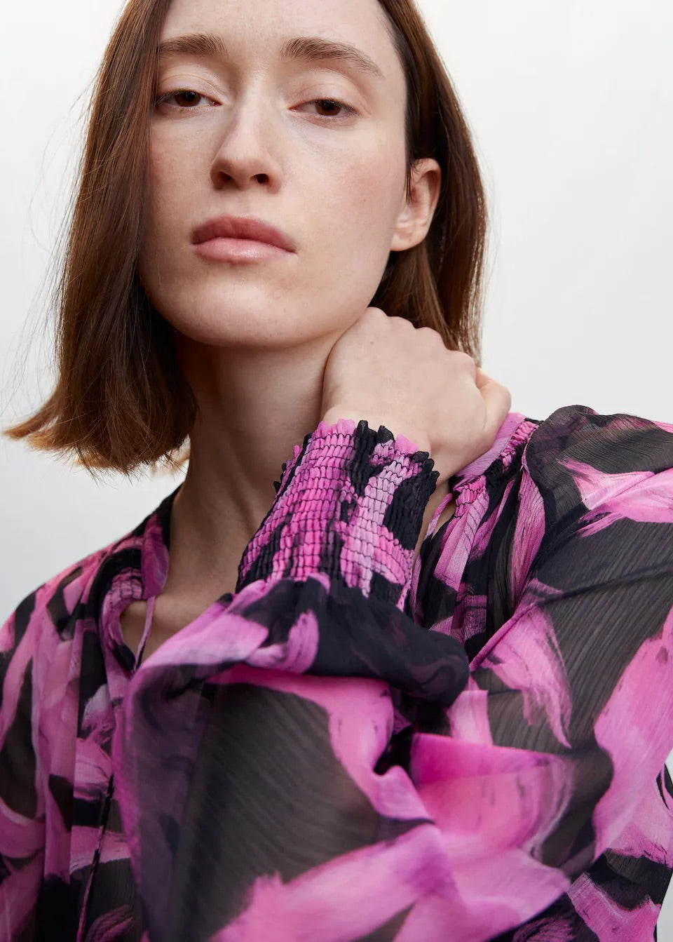 Printed chiffon blouse