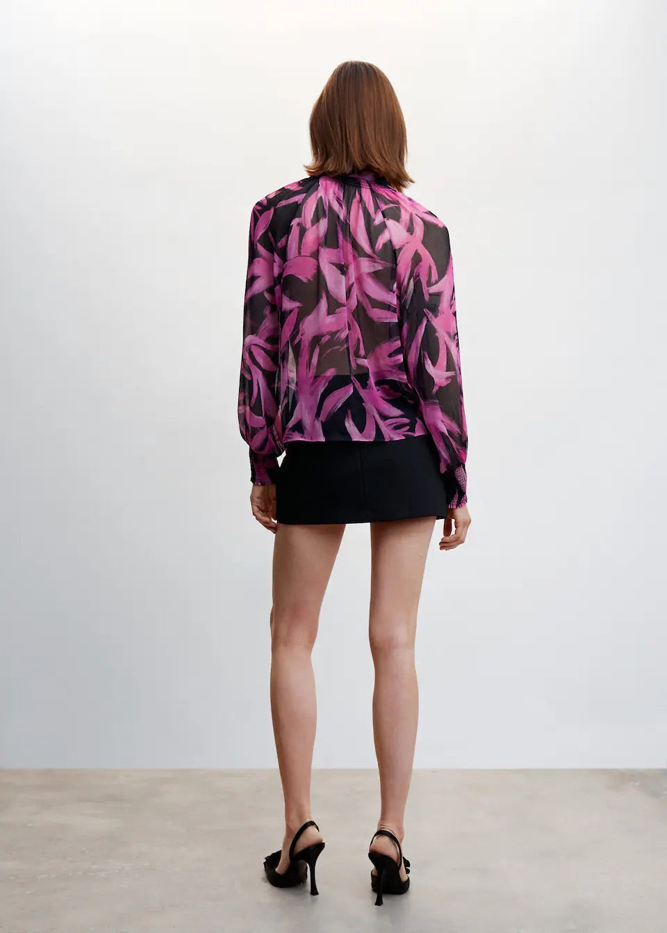 Printed chiffon blouse