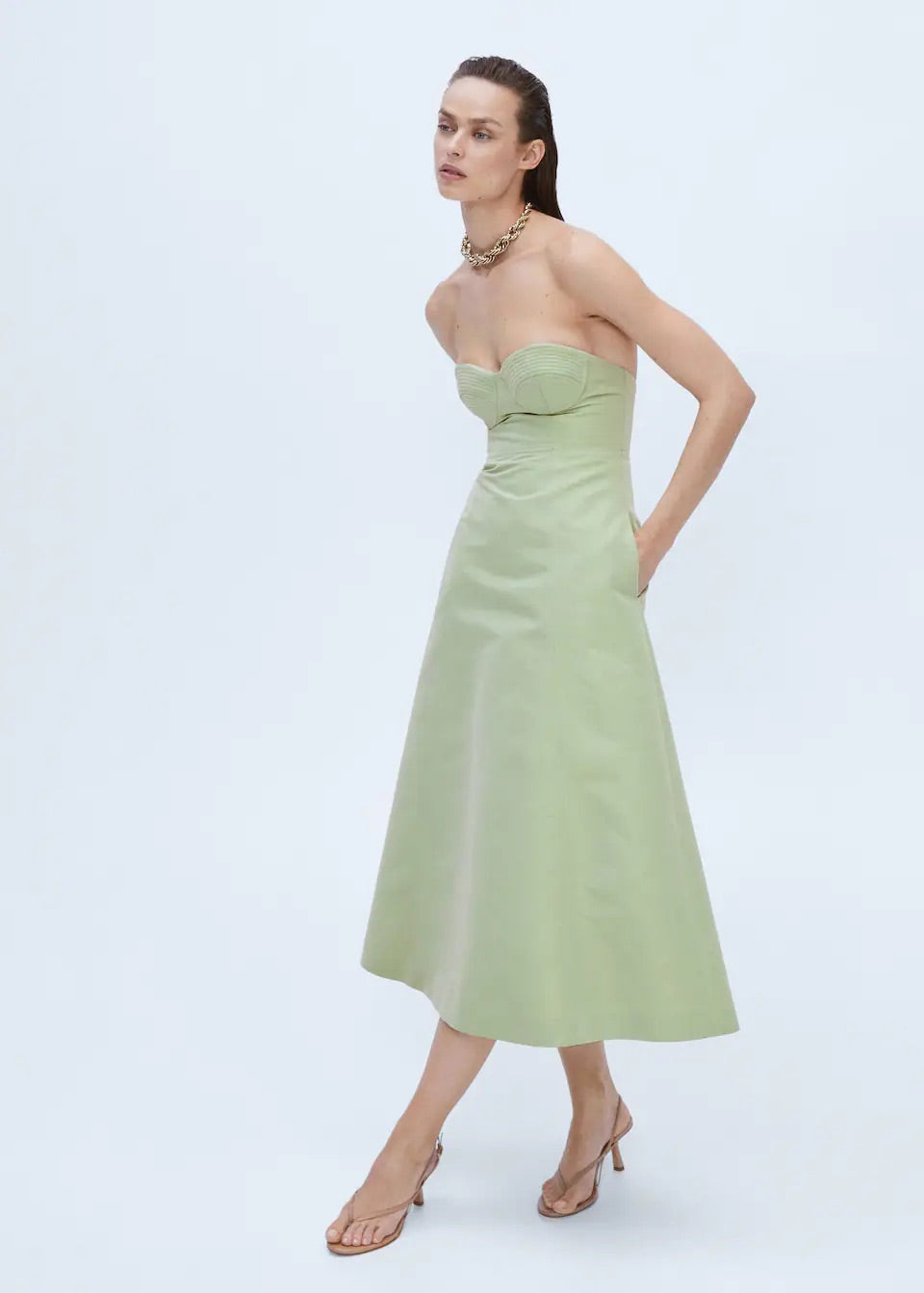 Flared corset dress