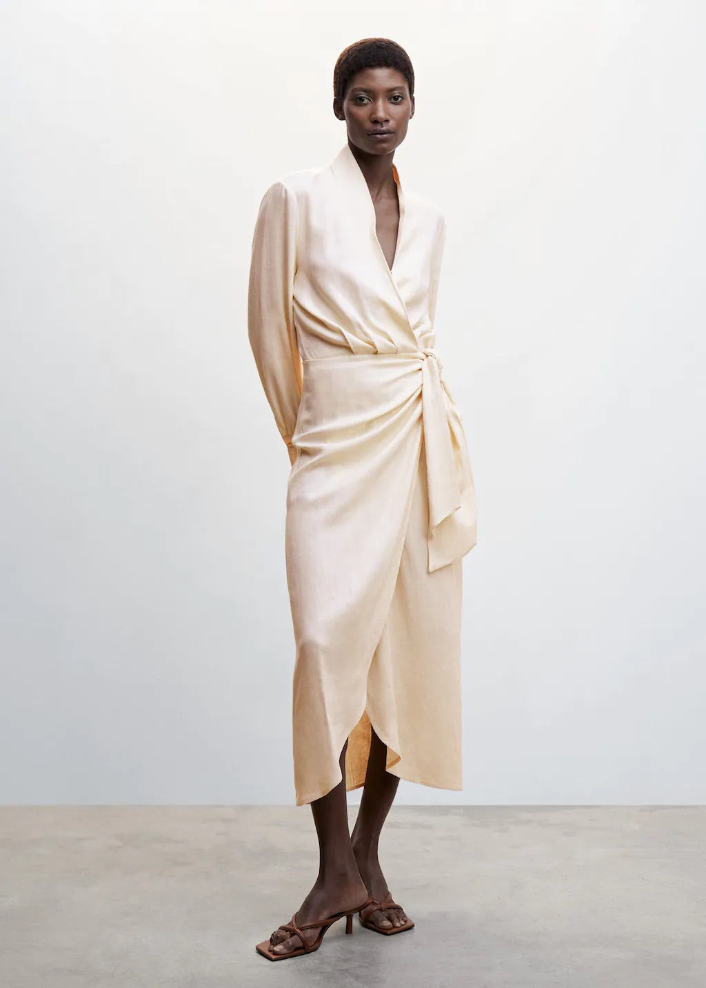 Draped wrap dress