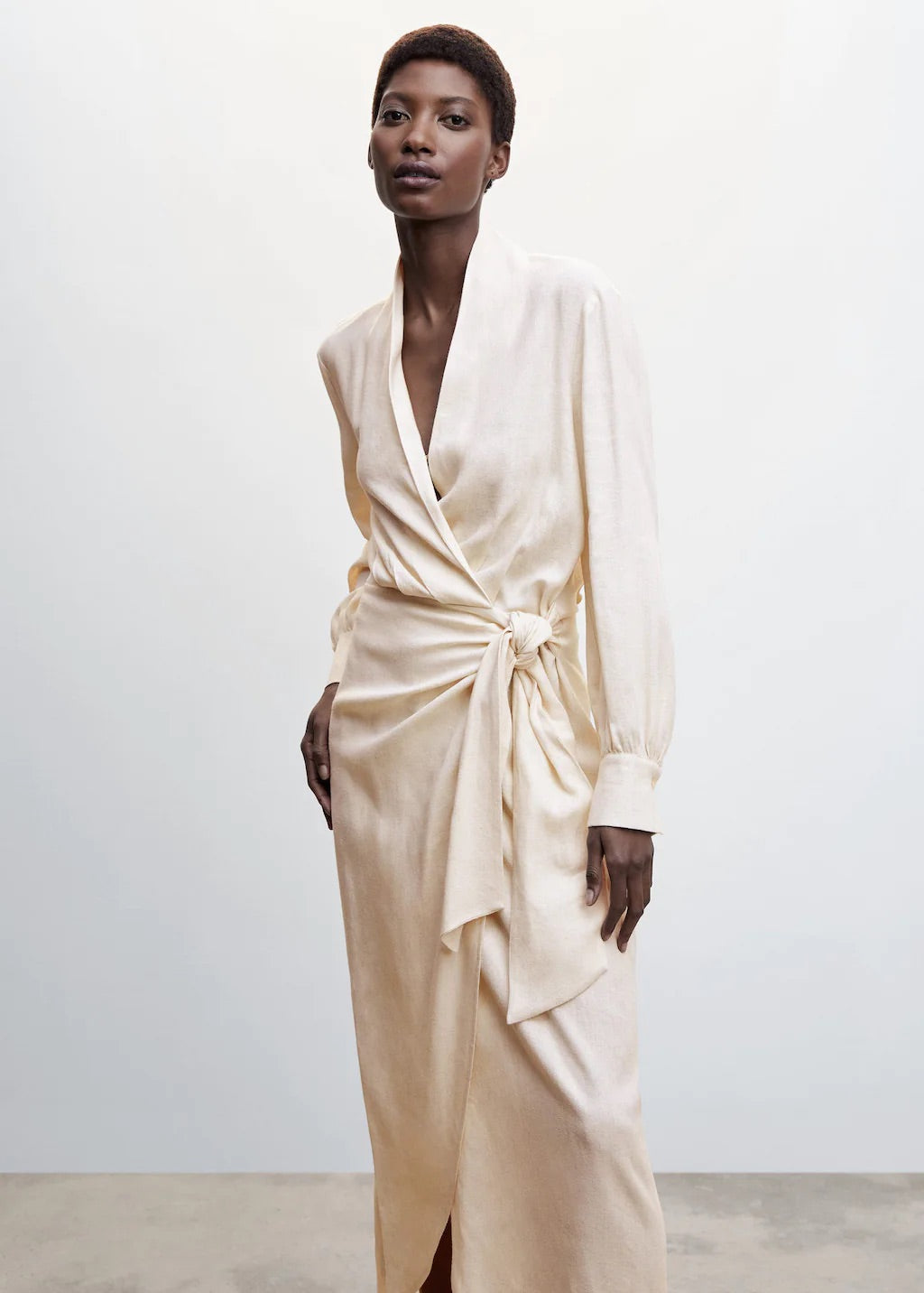 Draped wrap dress