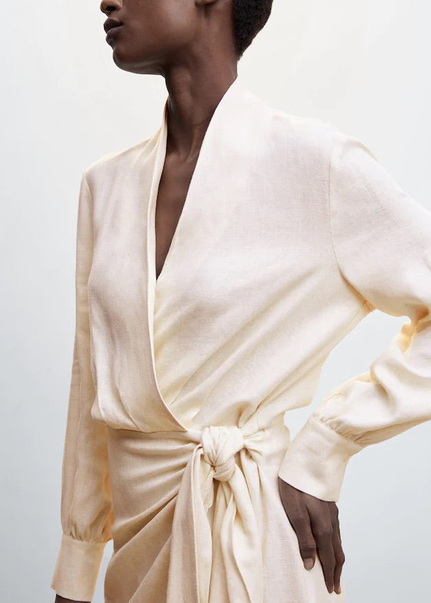Draped wrap dress
