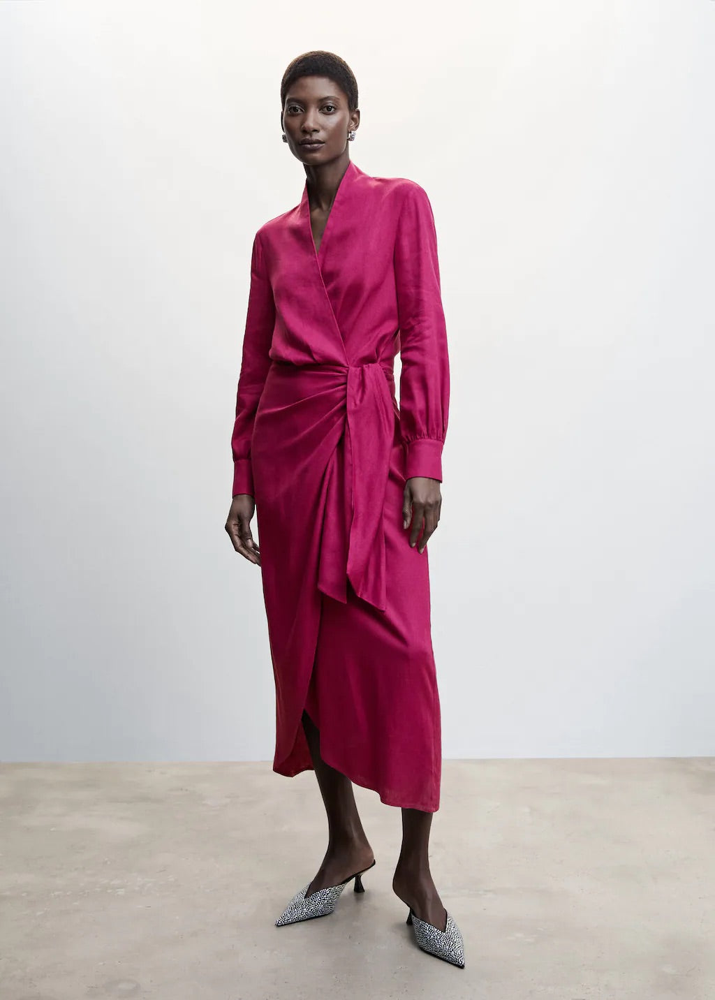 Draped wrap dress