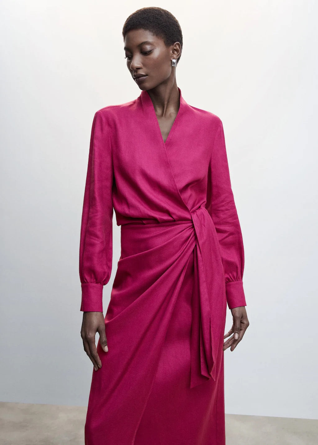 Draped wrap dress