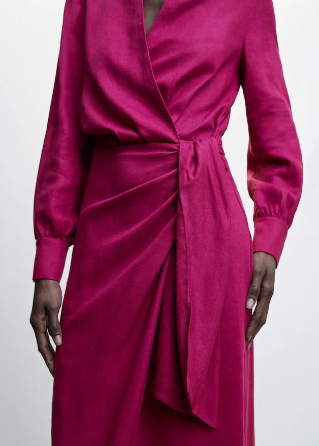 Draped wrap dress