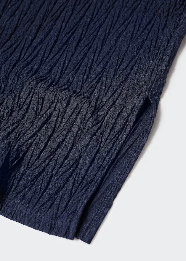 Off-shoulders textured T-shirt