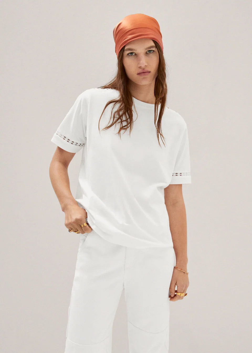 Embroidered detail T-shirt