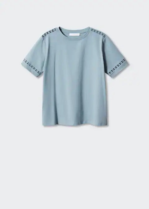 Embroidered detail T-shirt