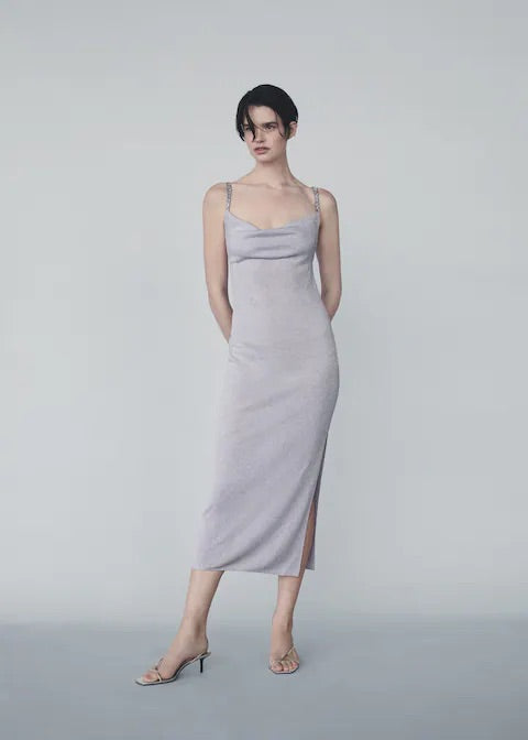 Lurex rhinestone dress
