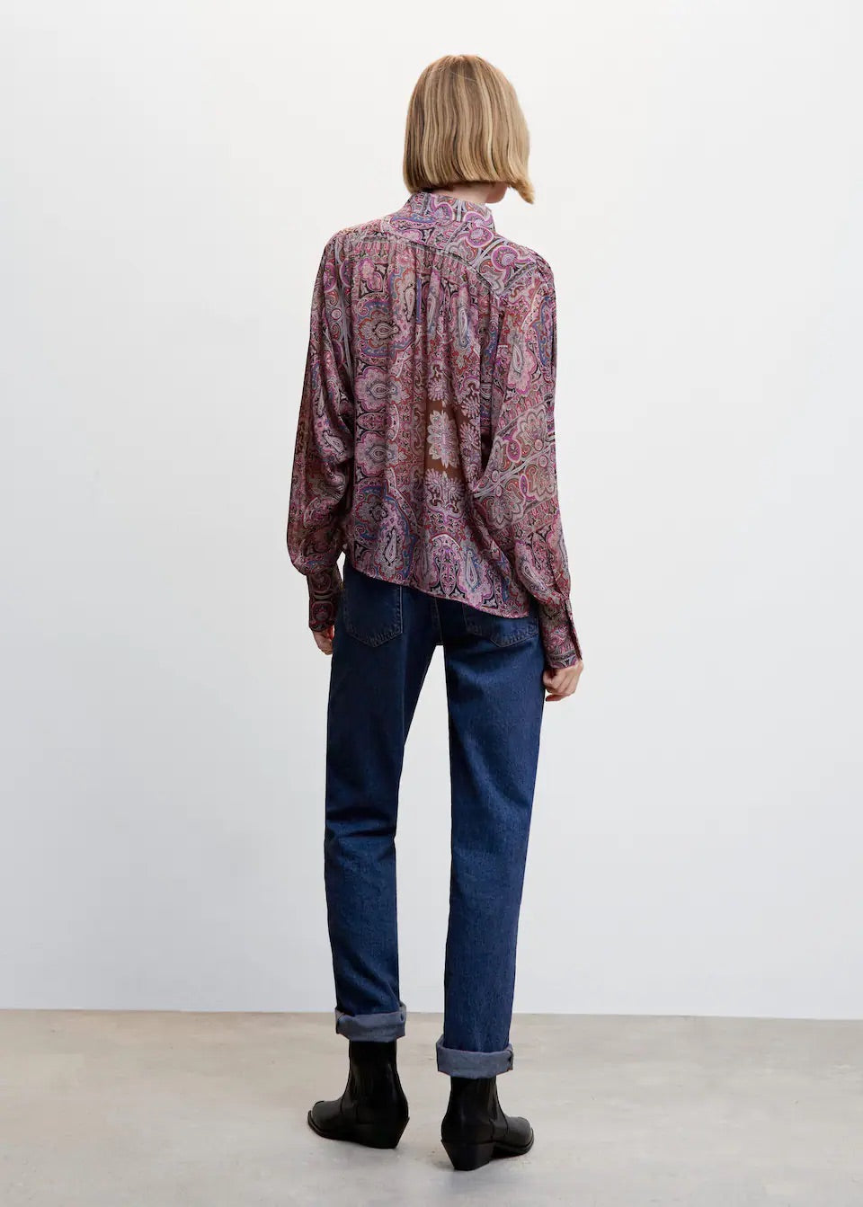 Bow printed blouse