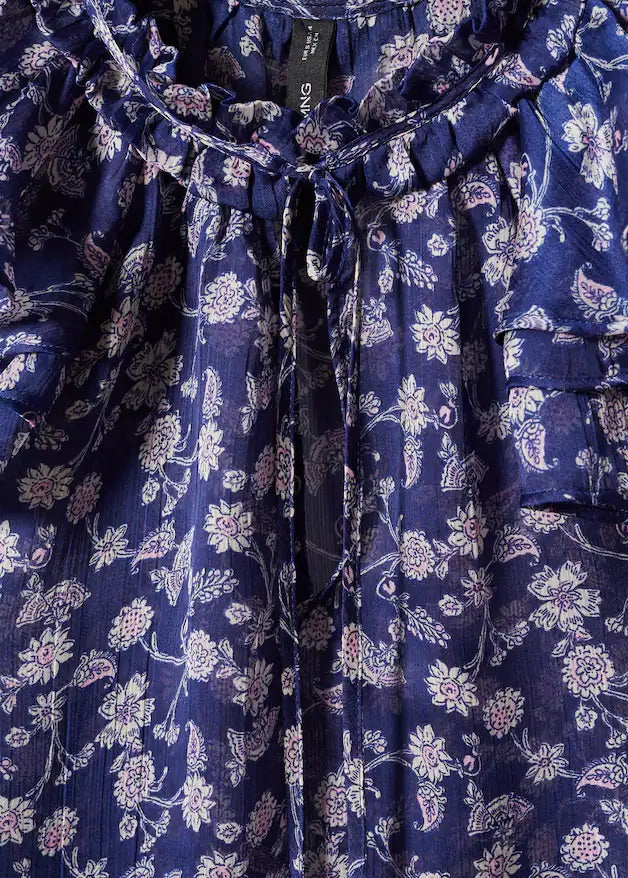 Floral ruffled blouse