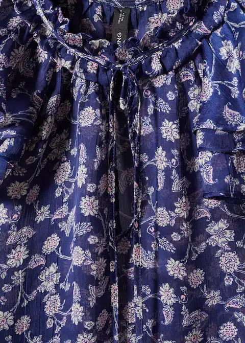 Floral ruffled blouse