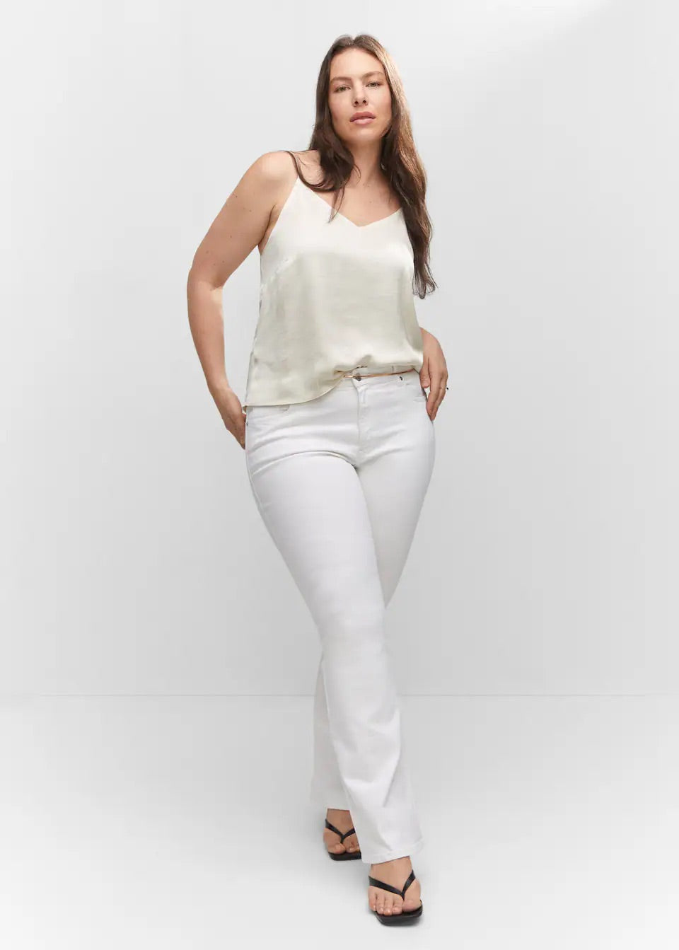 Satin top with straps