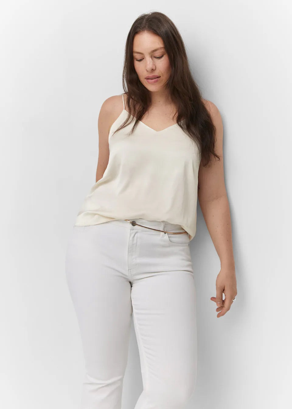 Satin top with straps