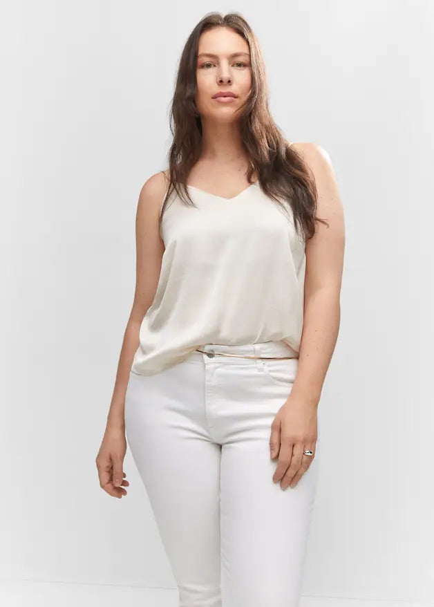Satin top with straps