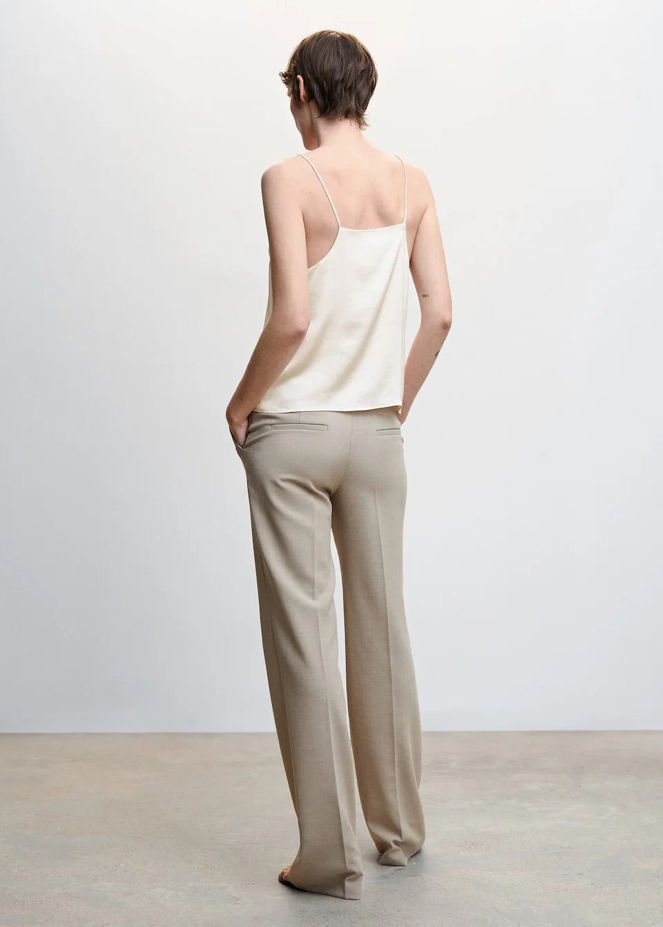 Satin top with straps