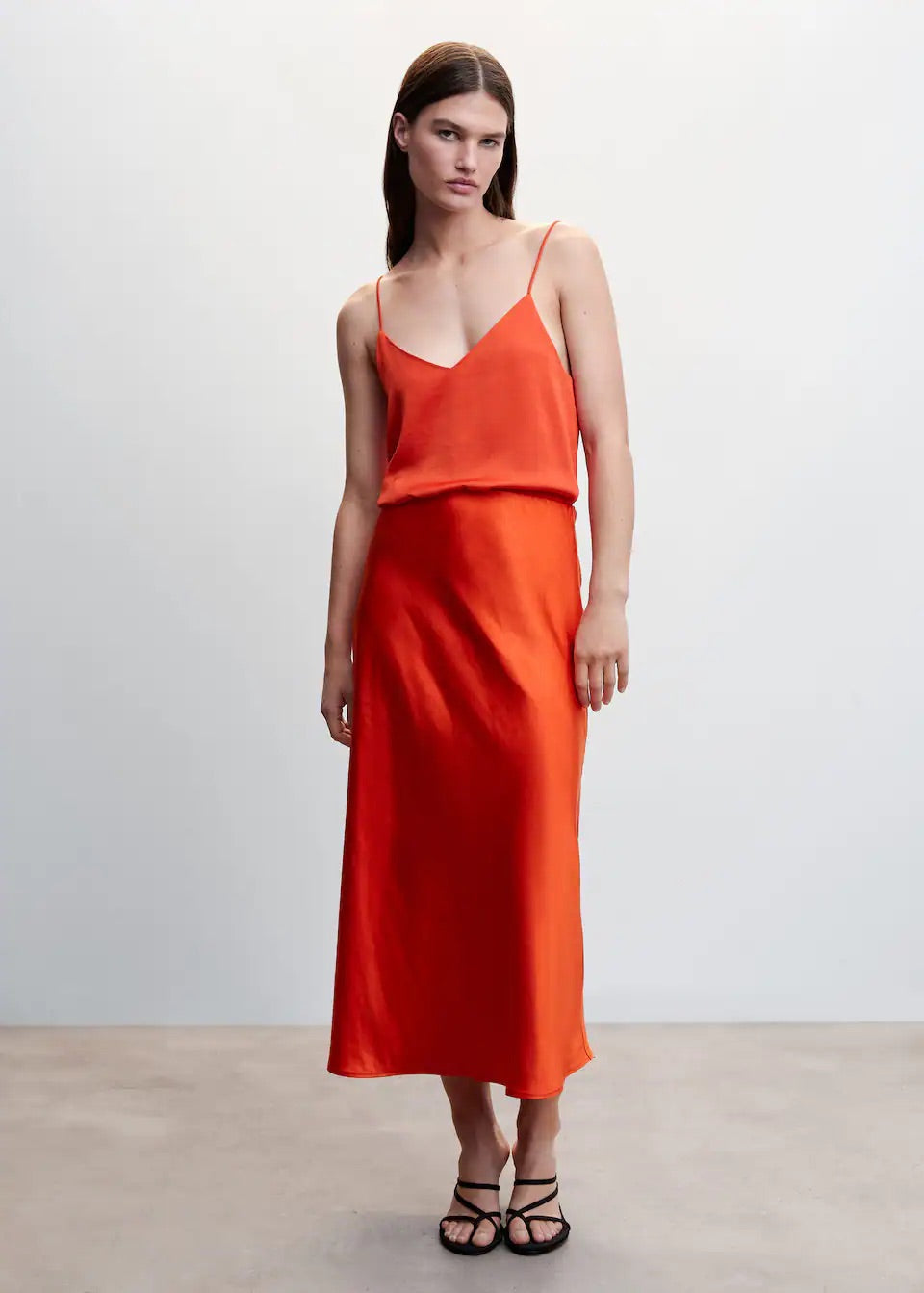 Satin top with straps