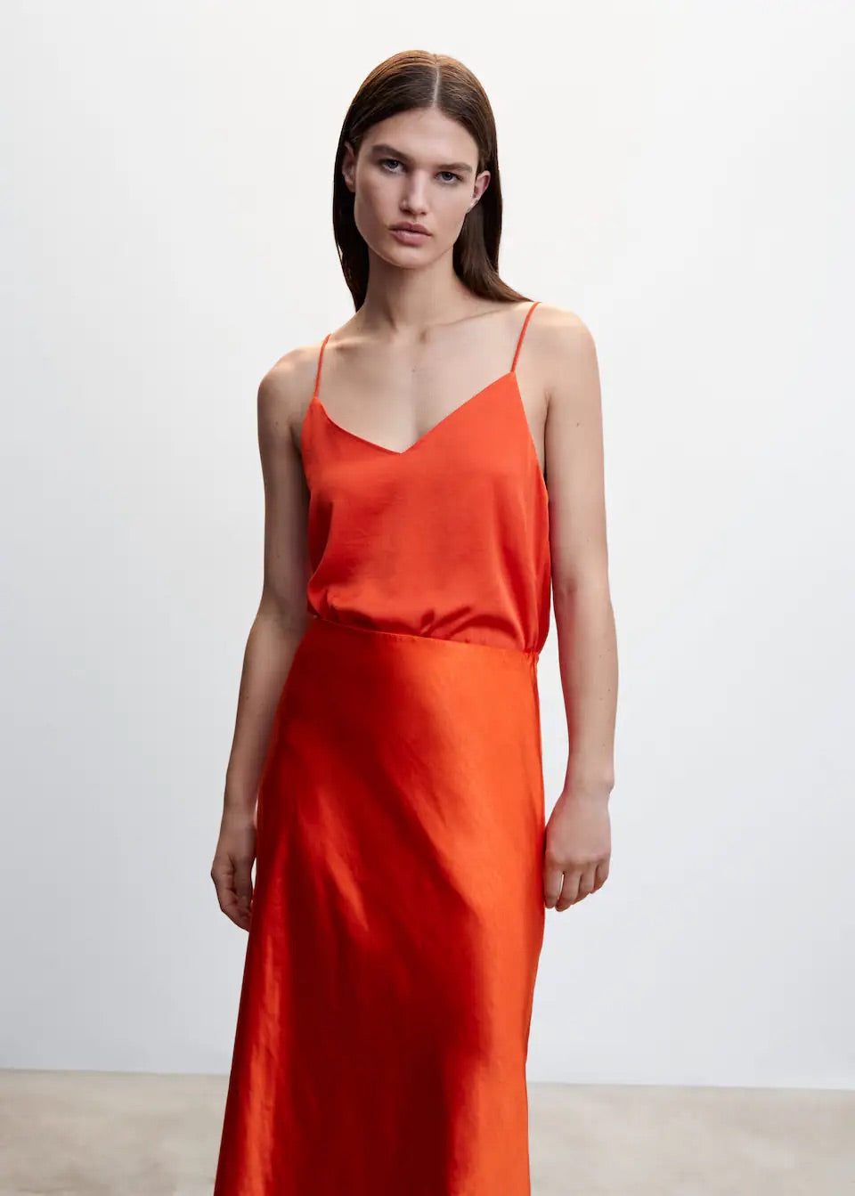 Satin top with straps