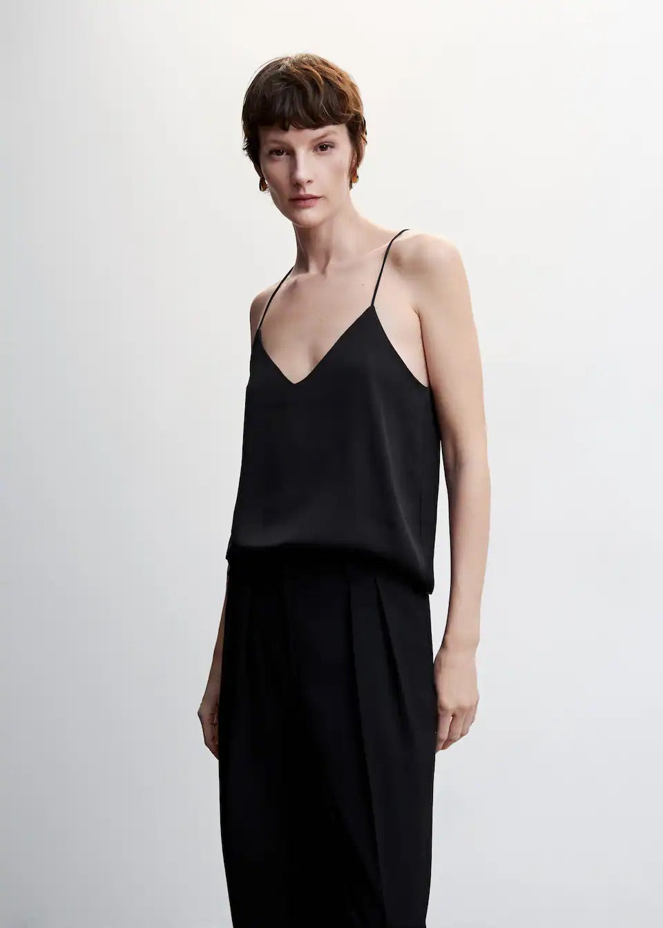 Satin top with straps
