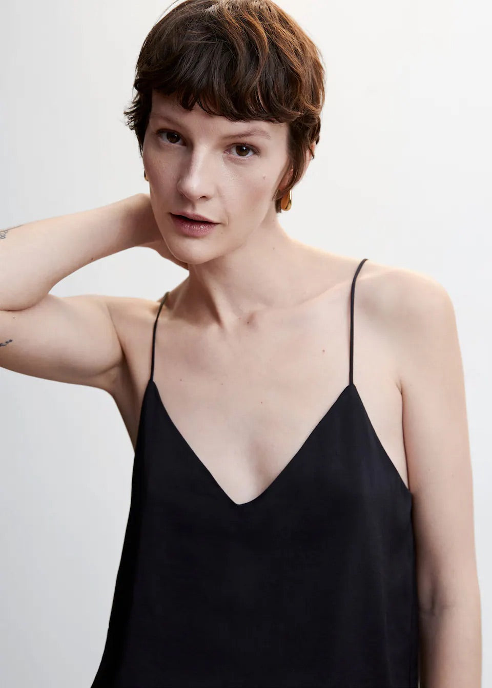 Satin top with straps