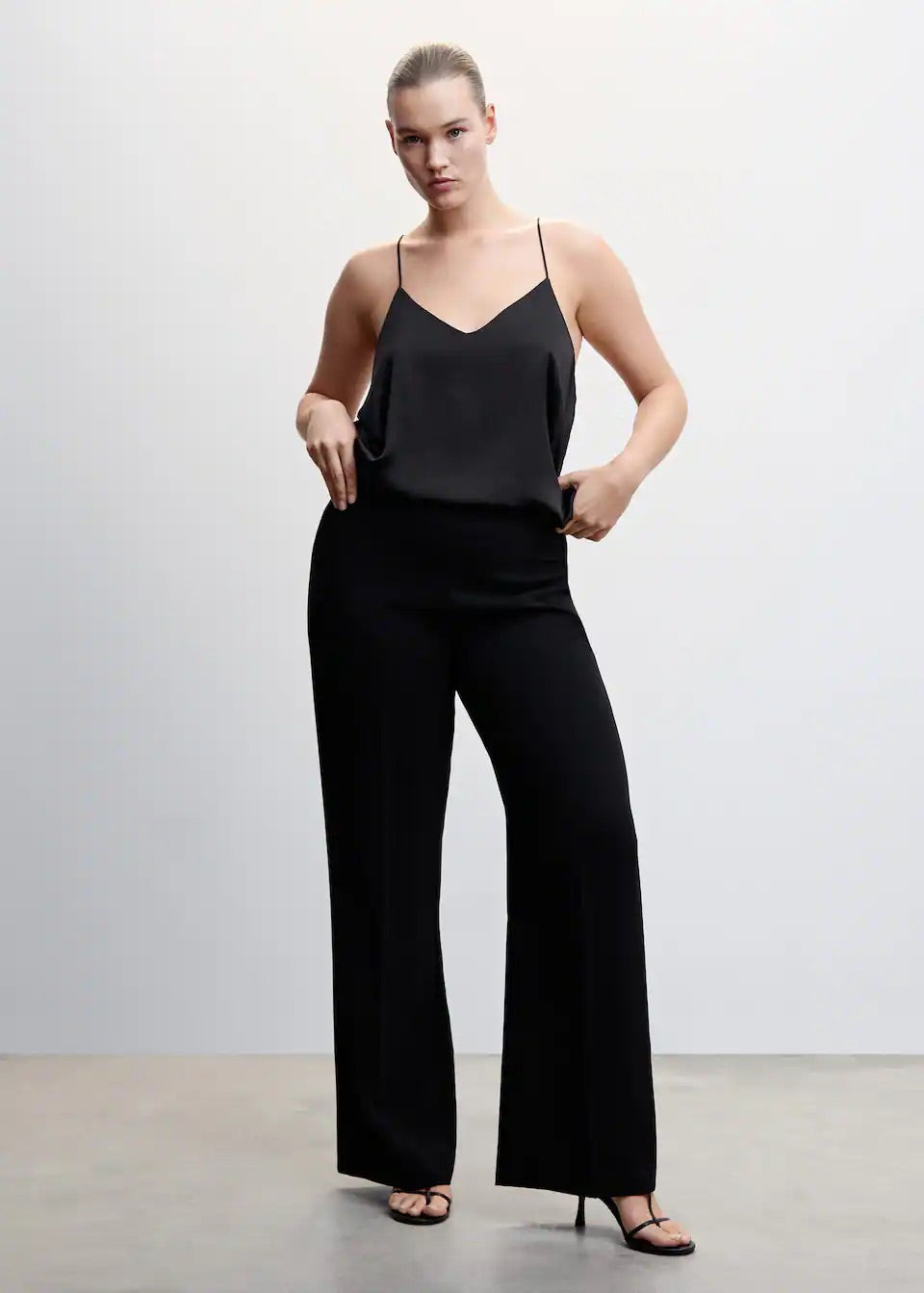 Satin top with straps