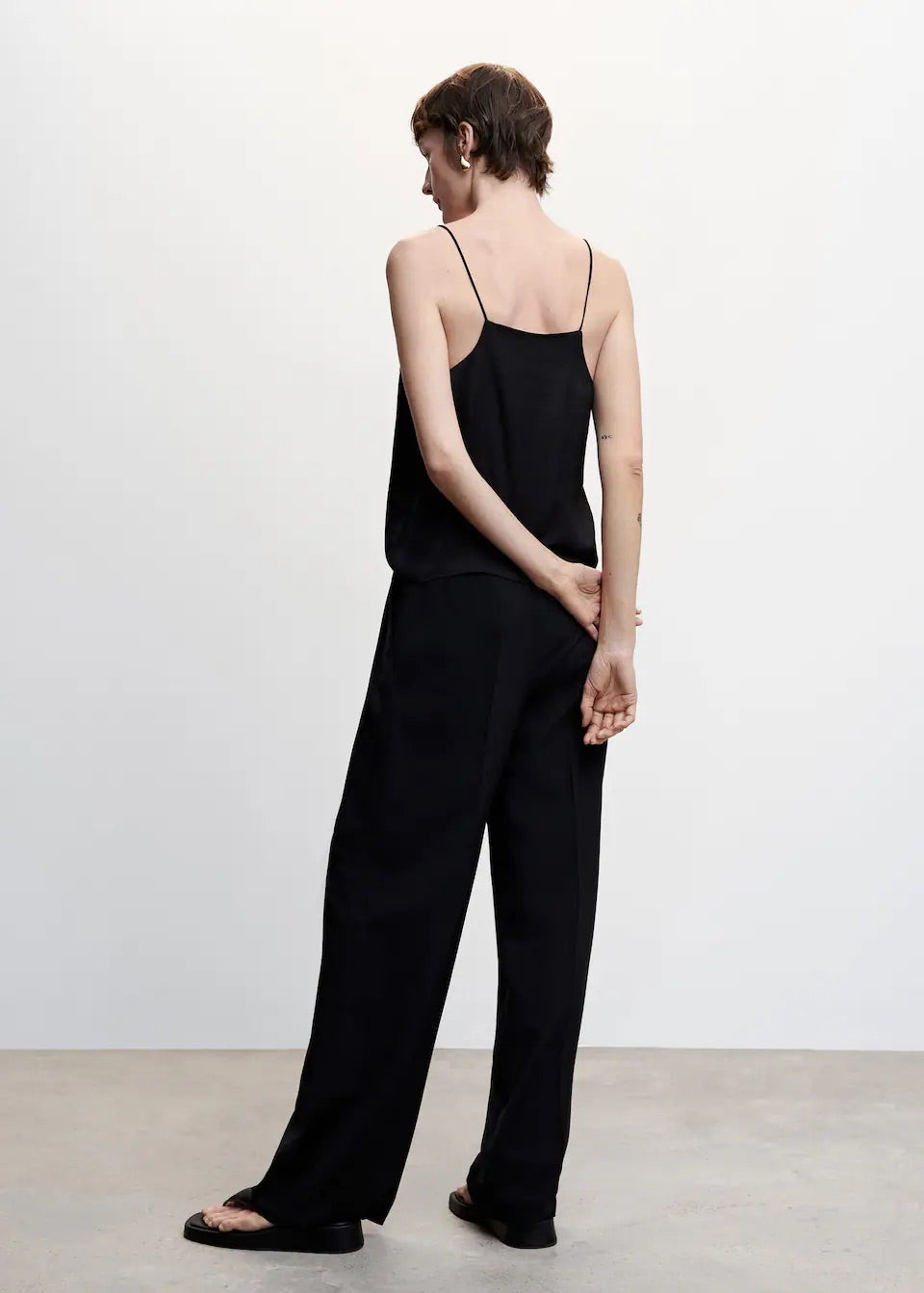 Satin top with straps