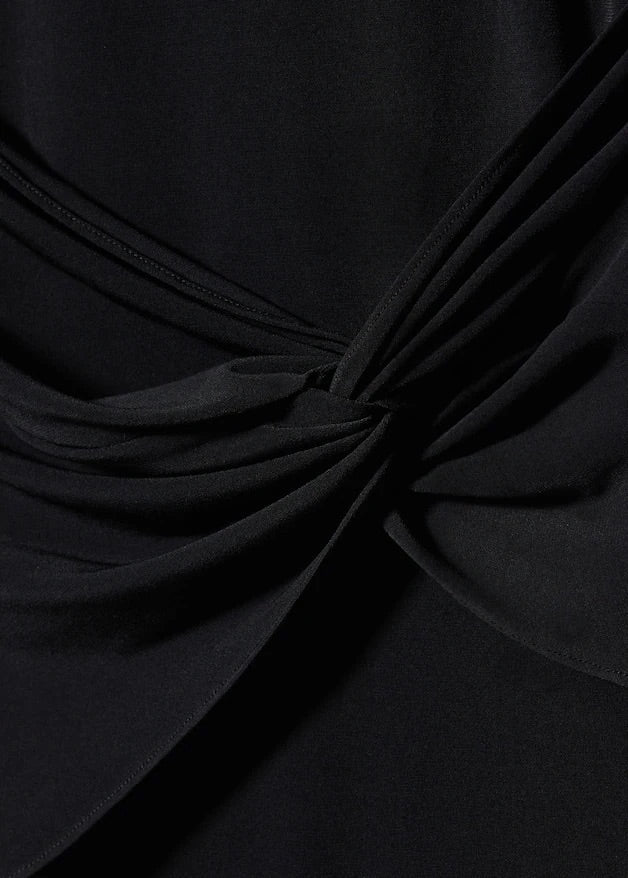 Draped bodysuit with straps