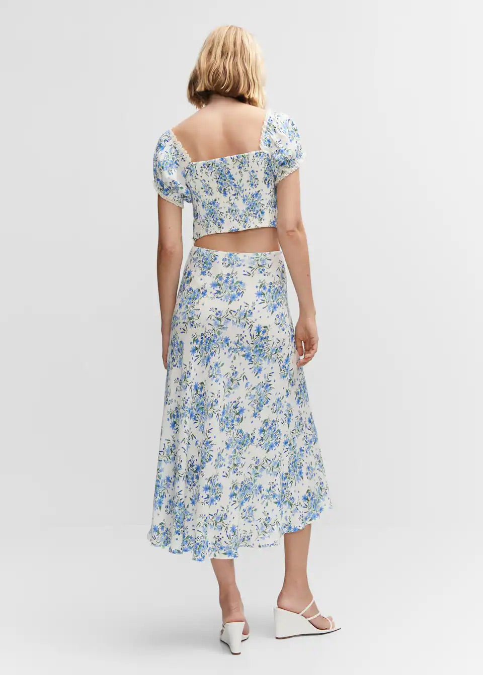 Floral midi skirt