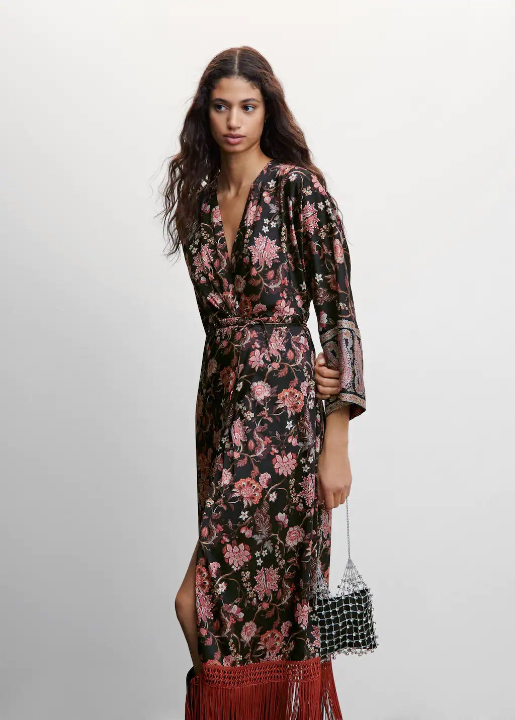 Fringed hem dress