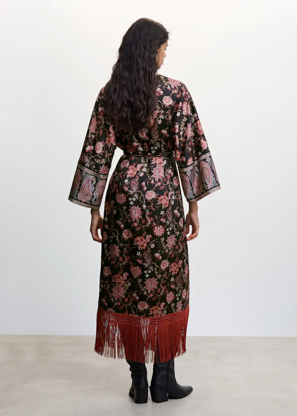 Fringed hem dress