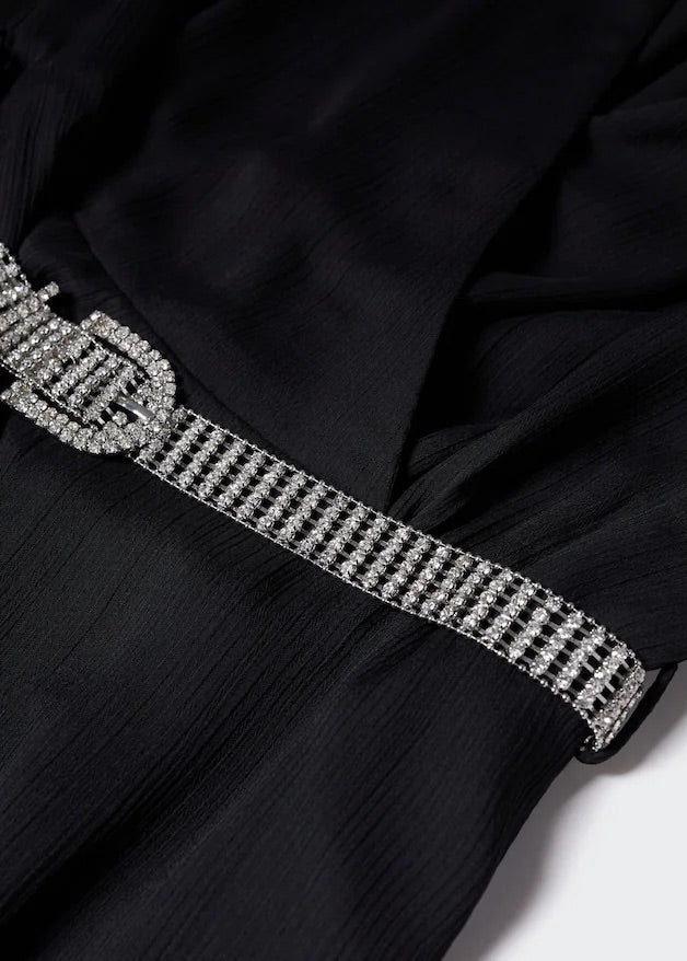 Chiffon dress with slits