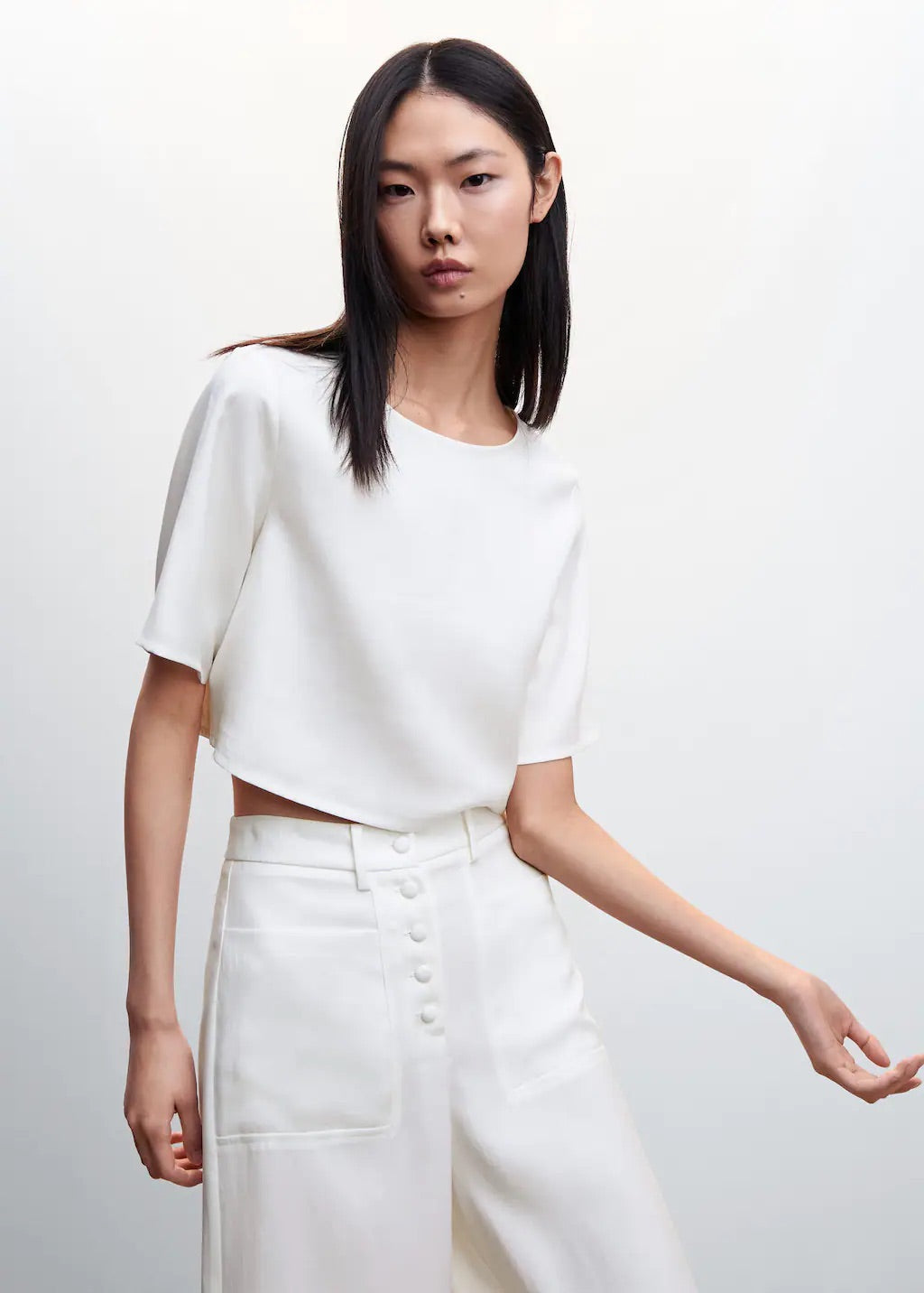 Back button blouse