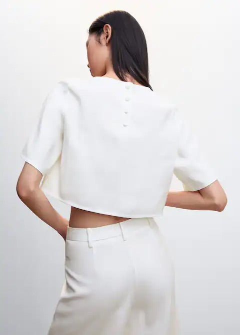 Back button blouse