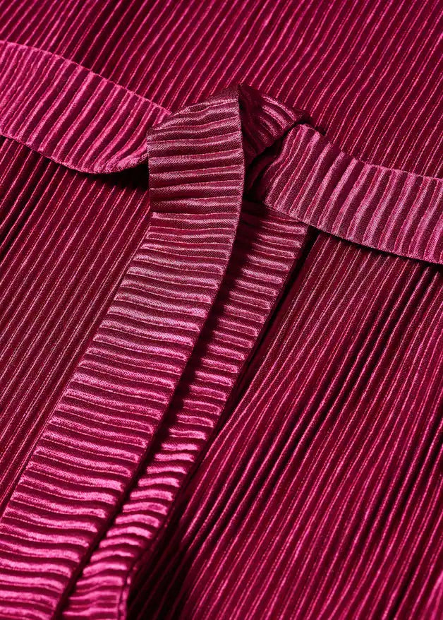 Satin pleated jumpsuit