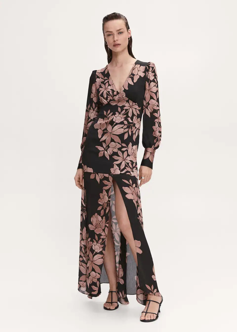 Floral chiffon dress