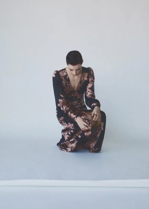 Floral chiffon dress