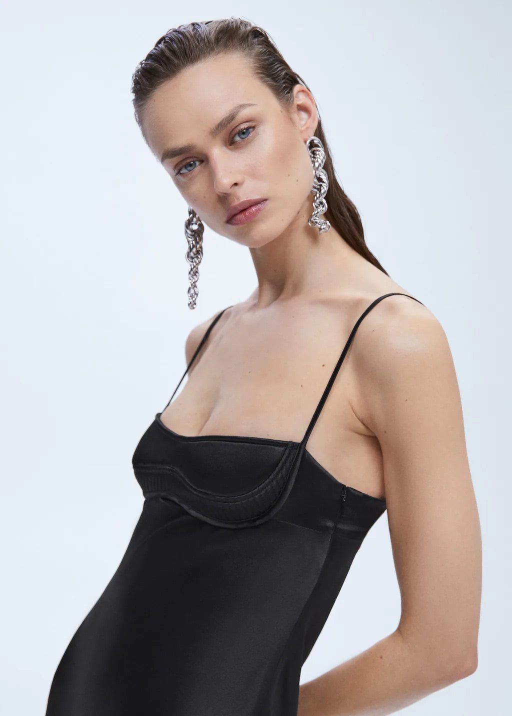 Braided long earrings